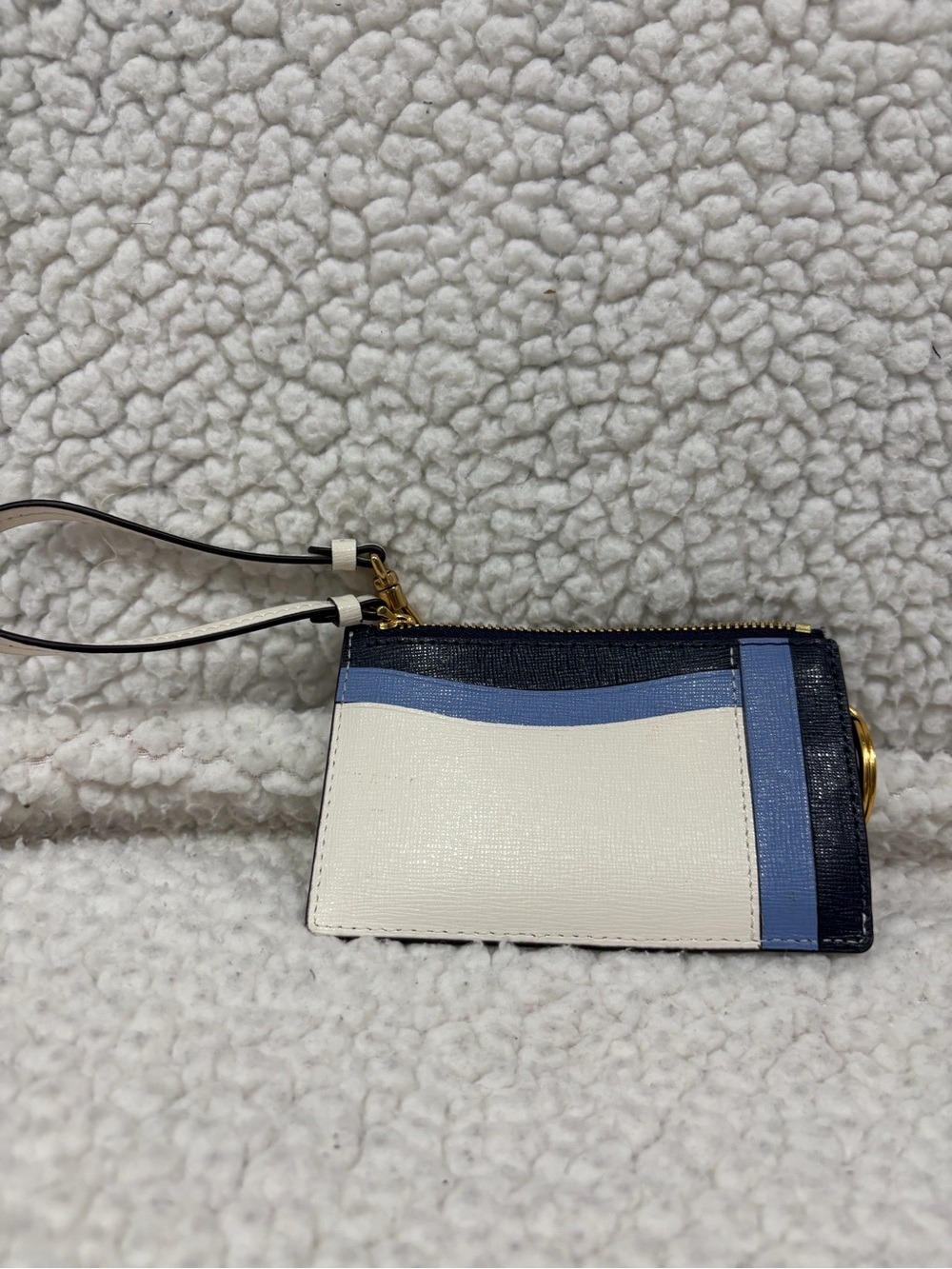 Kate spade Compact Wristlet Card Holder in White, Blue & Navy